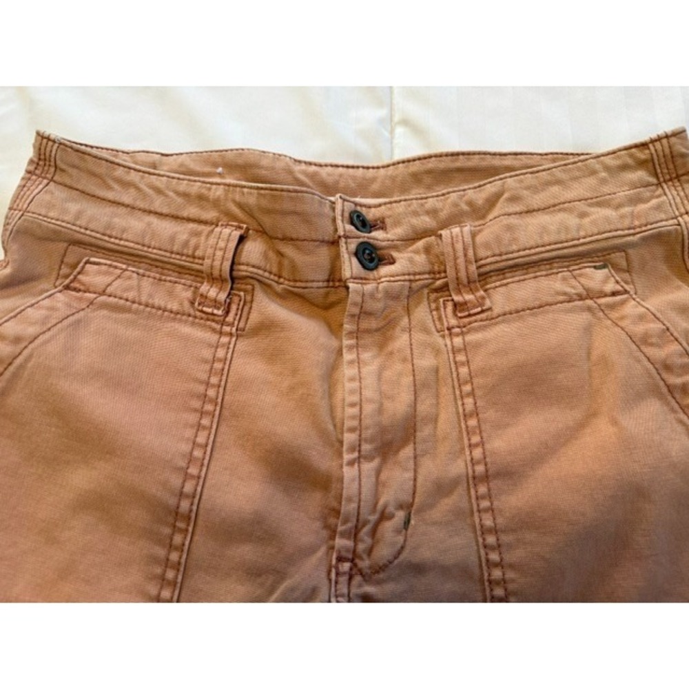 Anthropologie The Wanderer Mid-Rise Pants Utility Cargo Straight PINK TAN 28 - Picture 3 of 5